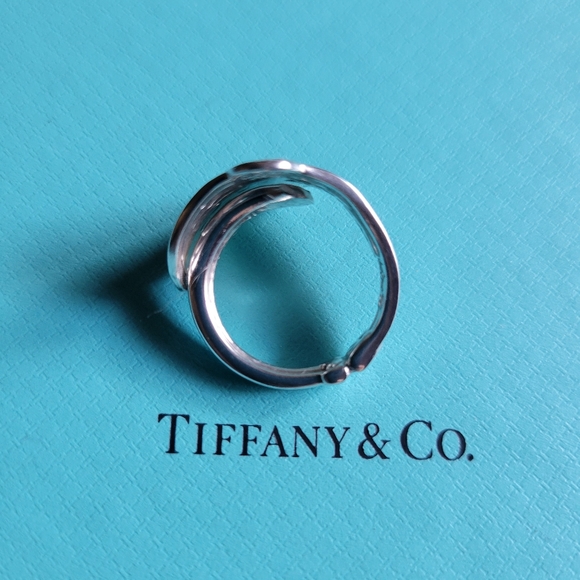 1870 Tiffany & Company Italian Spoon Ring Sterling Luxury Vintage Celeb Style#70 - Picture 13 of 17